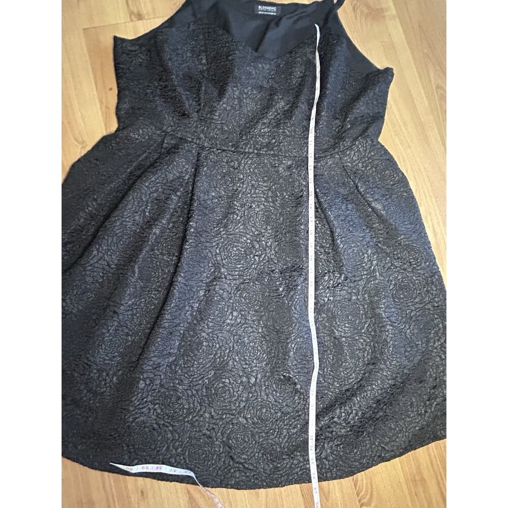 BloomChic Skater Dress Black Textured Rose Sleeveless Pockets Cocktail Sz 22 - Picture 7 of 11